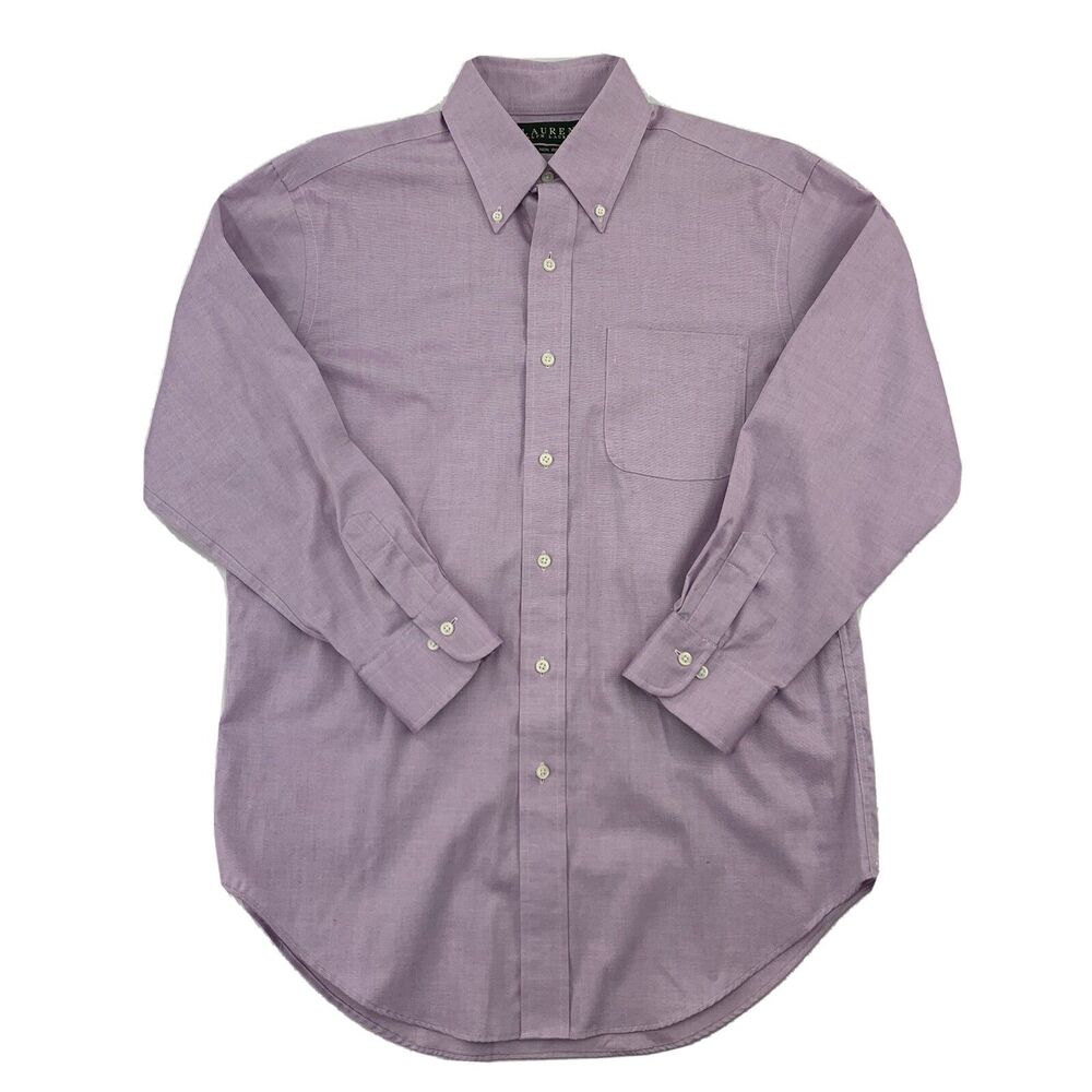 Lauren Ralph Lauren Mens Purple Long Sleeve Button Down Dress Shirt 15 32/33